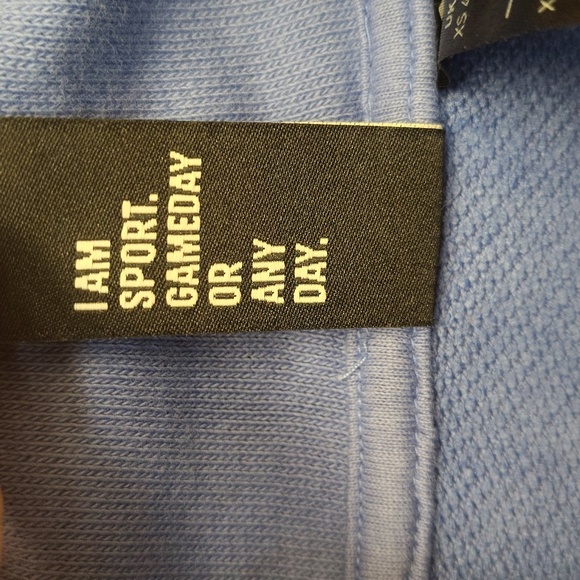 Adidas Women's Cowl Turtle Neck Sweatshirt in Two Tone Blue - Picture 14 of 14